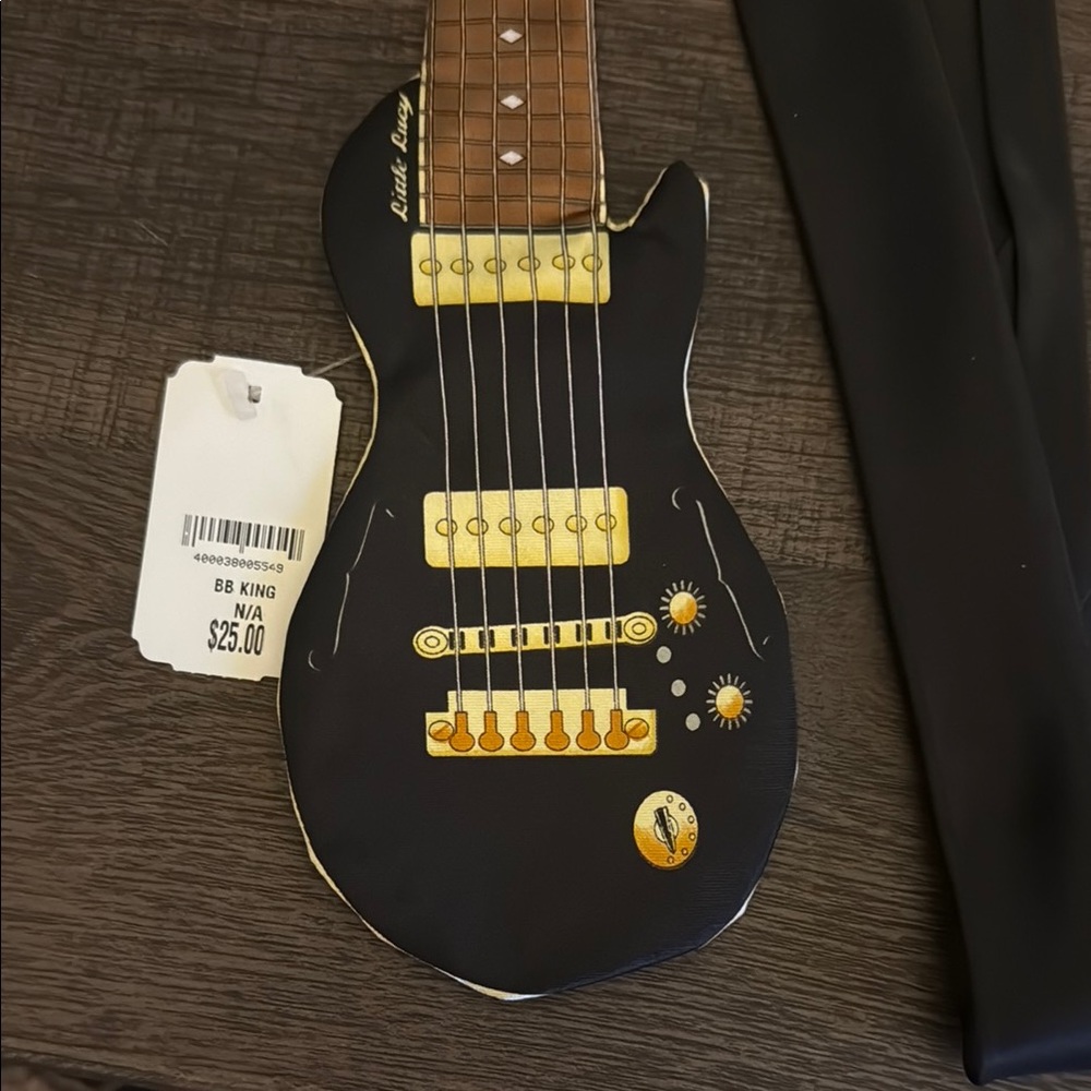 Gibson Black and Gold Guitar Tie - Picture 4 of 5